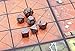 Forged Dice Co. Metal Dice Set - Polyhedral Dice Set of 7 with Dice Storage Tin and Stickers - Metal DND Dice and Gaming Dice for Dungeons and Dragons RPG Games Iron w/Orange Numbers