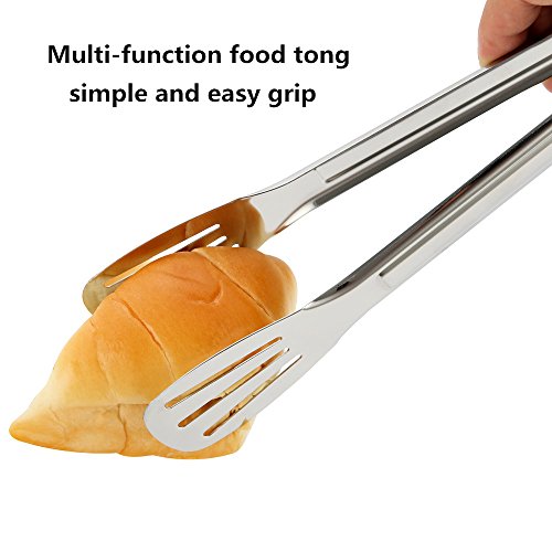 Kitchen Tongs Stainless Steel,12 Inch,Buffet Party Catering Serving Tongs Salad Tongs Cake Tongs Bread Tongs Barbecue Tongs(2 set )