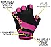 GearTOP Cycling Gloves - Half Finger Light Pad Protection For Riding Weightlifting Cycling And More - Women and Men Sporting Glove (Pink/Black, Medium)