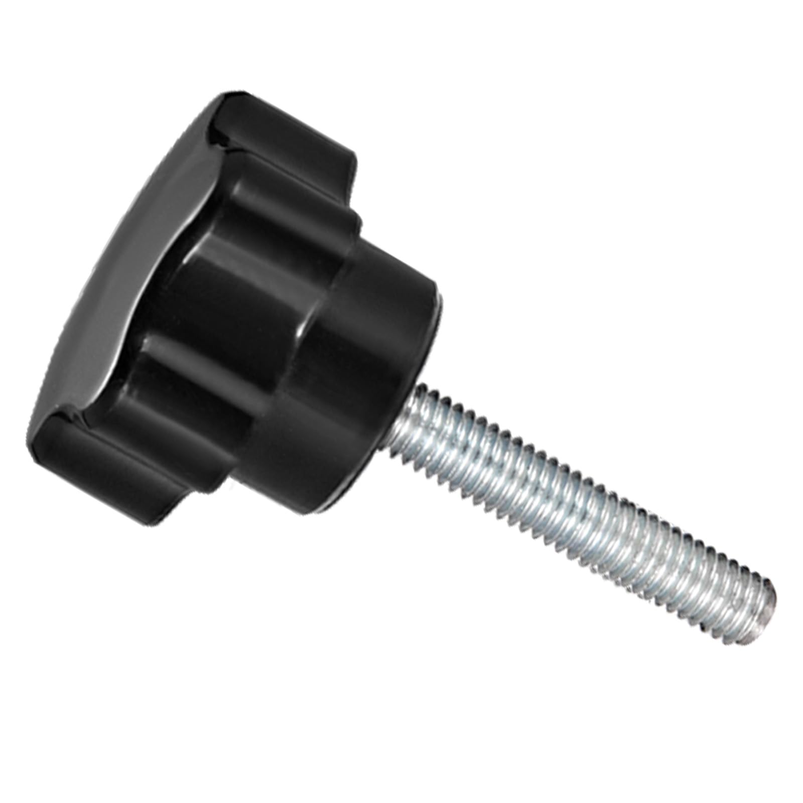 CoCud Star Clamping Knobs, M5 x 25mm Male Thread 24mm Head, Plastic Thumb Screw Grip Hand Knobs Threaded Bolt Black - (Applications: for Lathe Machinery), 1-Piece — image 1