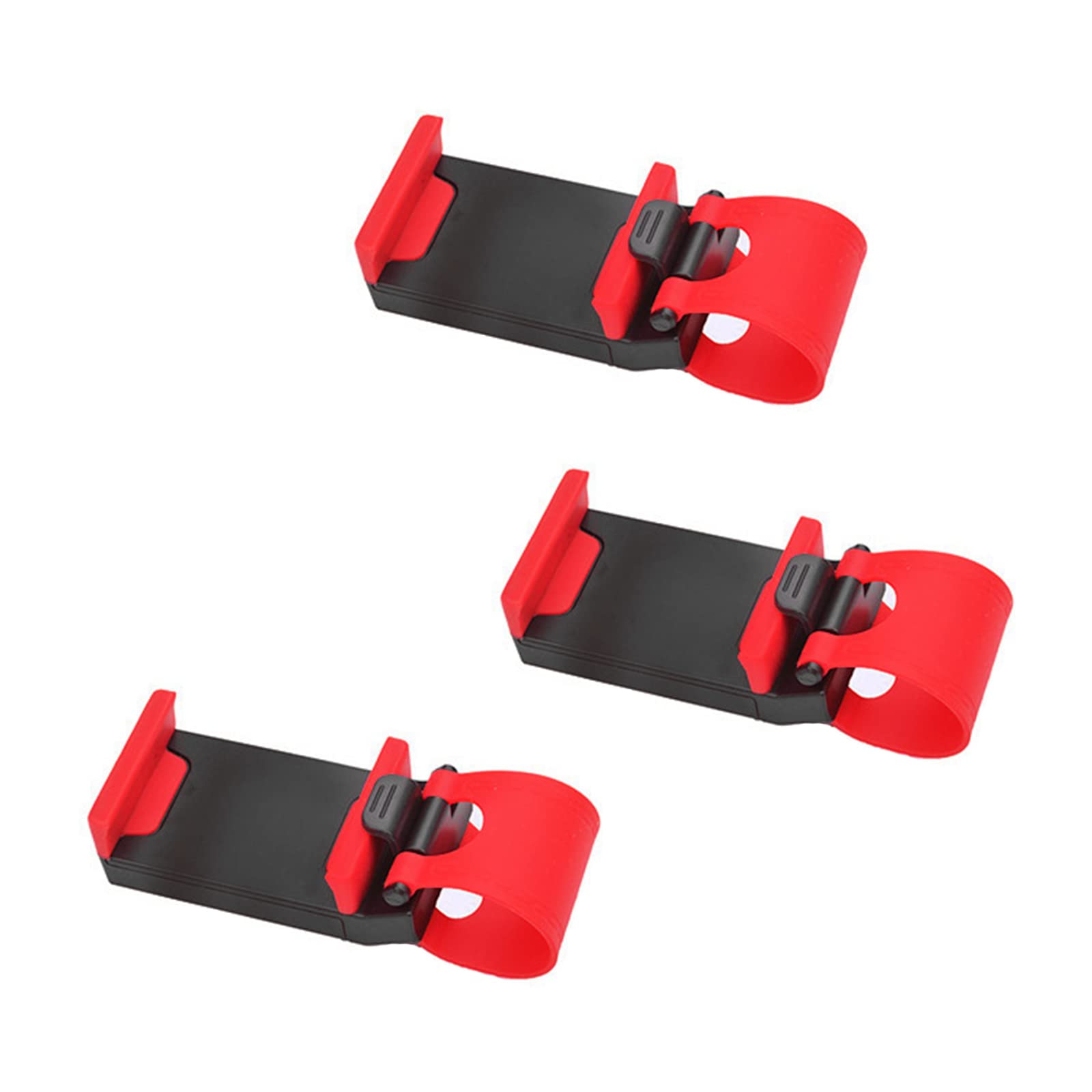QYNuLi 3 Pcs Universal Mobile Phone Mount - Adjustable Car Cradles for Steering Wheel