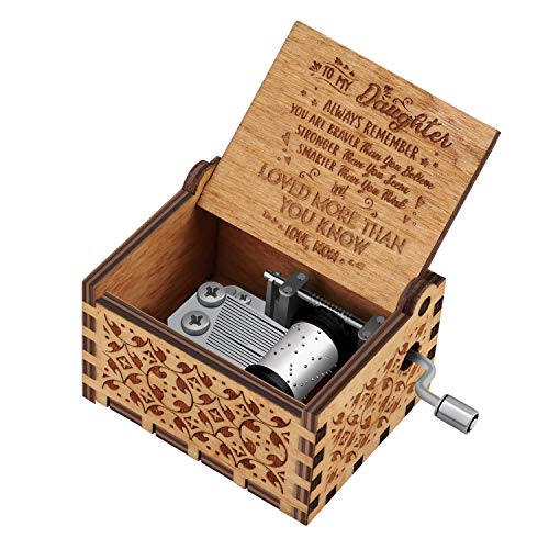 image for Huntmic You are My Sunshine Wood Music Boxes,Laser Engraved Vintage Wo