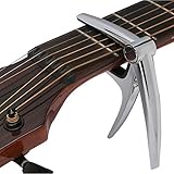Simtyso Guitar Capo for Acoustic Electric Guitars Ukulele Banjo Mandolin Bass, Ultra Lightweight String Capo for 6 String Instruments