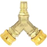 GAS-FLO, Quick Disconnect 3/8 Y Splitter, CSA Certified for Propane and NG (QD-GMC6-YPX1)