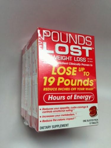 Pounds Lost Weight Loss 4 Packs Of 15 Tablets