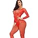 Advoult Plus Size Lingerie Fishnet Bodysuit Crotchless Tights Sexy Nightwear Bodystocking For Women