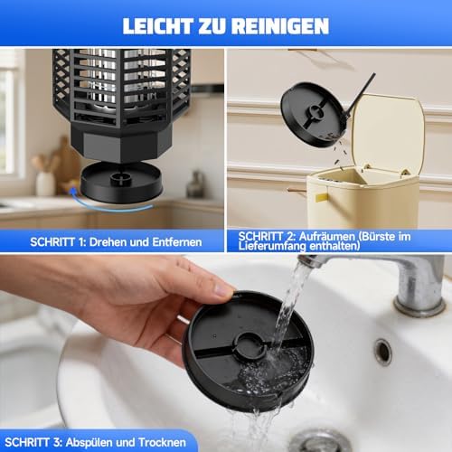 Insektenvernichter Elektrisch 4200V,Mückenlampe 18W UV Licht,IPX4 Wasserdichte Fliegenfalle Elektrisch Mückenfalle für Innen & Außenbereich,Insektenfänger gegen Mücken,Fliegen,Wespen