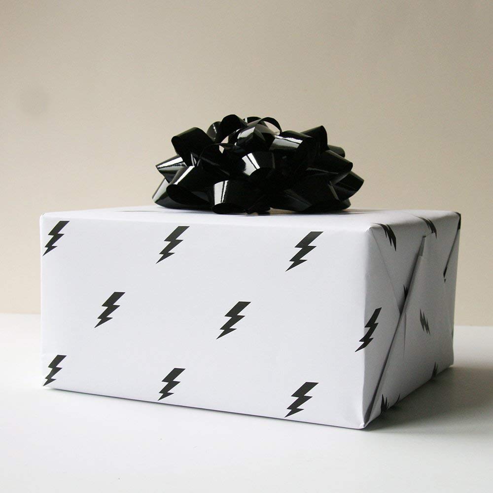 Lightning Bolt Gift Wrap Single Sheet Handmade
