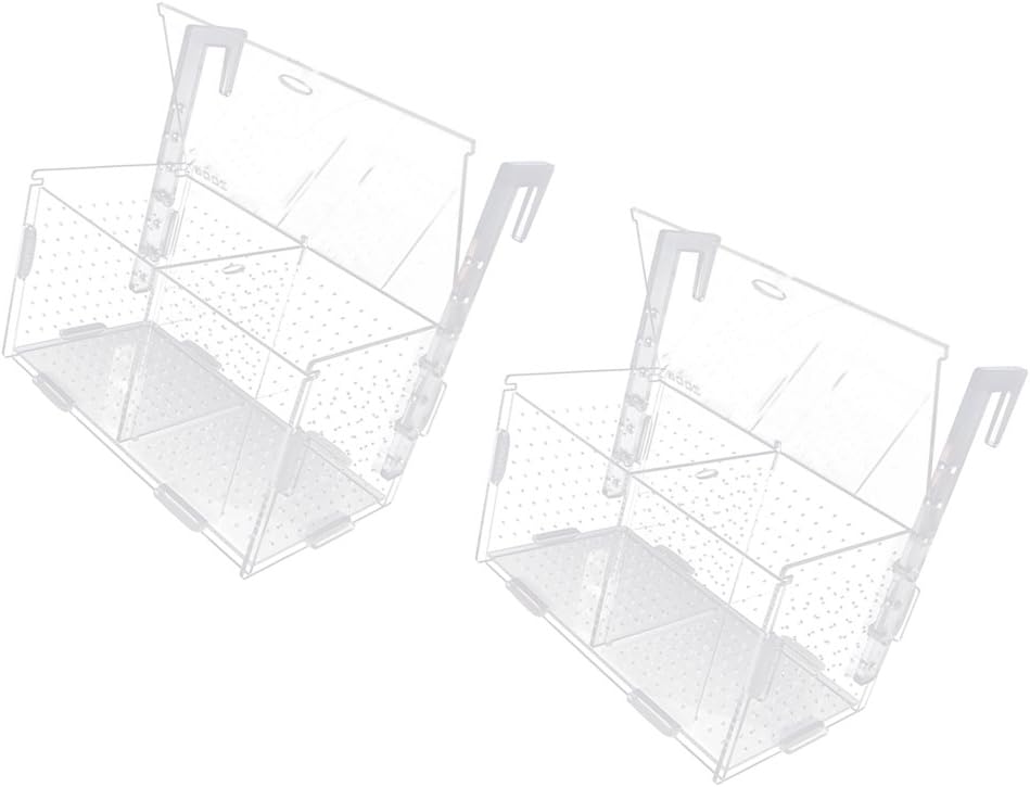 PETSOLA 2 Pcs Pet Fish Tank Hatchery Breeding Box Nursery Isolated Incubation Box