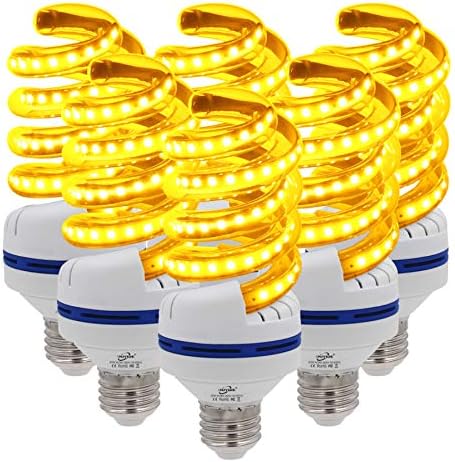 OUYIDE Yellow LED Bulbs, Outdoor Porch Lights, Amber Bedroom Night Light Bulb A21 Bulbs, 150W Equivalent E26 Socket(20W), Warm LED Hallway Lighting Decorative Lamps(UL listed)