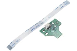 MUSTPOINT Micro USB Charging Socket Port Circuit Board 12 Pin Power Flex Ribbon Cable for JDS-011 Sony Playstation PS4 Controller DualShock 4