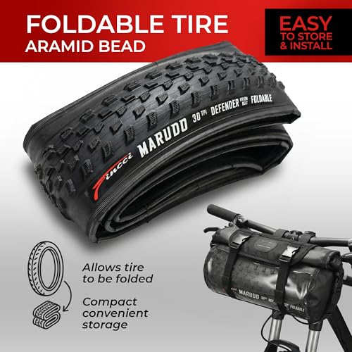 Fincci Bici Copertoni MTB 29 x 2.1 - Set di Nero Pneumatici Pieghevoli 29" con Protezione Antiforatura 1 mm e 2 Camere d'aria 52-622 - Imballaggio Gomme 29" per Gravel & Mountain & E bike