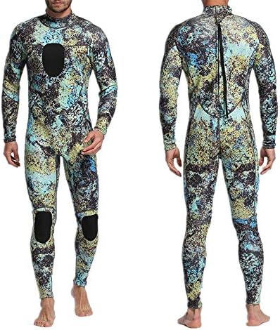HgzBxL Open Water Swimming Diving Surfing Snorkeling Men 3MM Camo Neoprene Wetsuit Super Stretch Diving Suit Ideal Water Sports Wetsuit (Color : My005, Size : L)