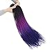 Ombre Senegalese twist 2x Synthetic crochet braiding hair 5 packs/lot 24inch (black purple blue)