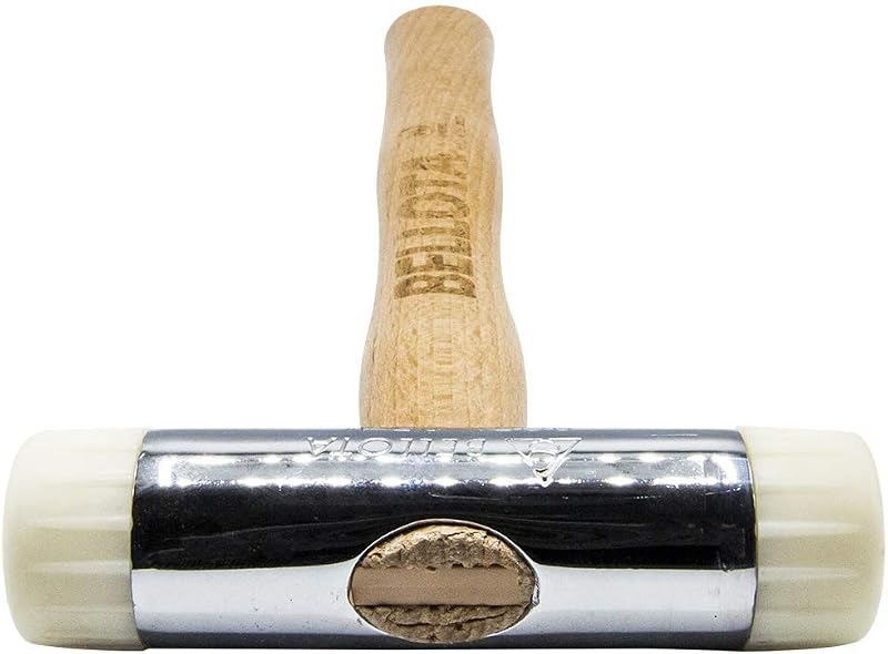 Martello manico legno di faggio con bocche di nylon sostituibili 32mm