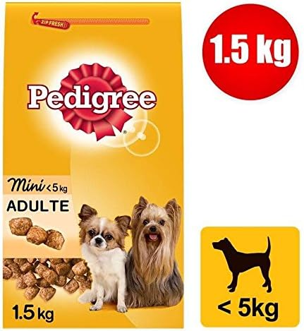 Animalerie Pedigree croquettes spécial mini chien au poulet sac 1.5KG - Price Per Unit