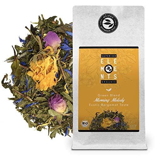 "Morning Melody" Grüner Tee Lose mit Mango Orangen Bergamotte Geschmack, Aromatisierte Teemischung (ca. 40 Tassen) 100 Gramm Tüte von alveus Premium Teas