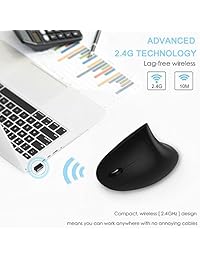 Ergonómico mouse inalámbrico   7lucky 2,4 gHz óptico mouse vertical