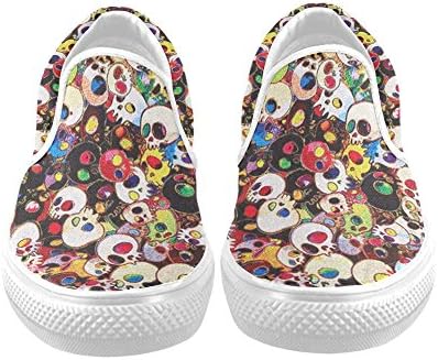 D-Story Custom Cool Skull Print Men's Canvas Shoes Fashion Shoes Sneaker