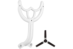 HEALEEP Ceiling Fan Blades Arm: 6.68in White Finish Bracket Replacement Parts - Support Holders Repairing for Easy Installation