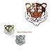 ESH7 Tiger Reversible Sequins Sew On Patches for Clothes Kids Boy Girl T Shirt Coat Embroidered Reverse Patch Applique