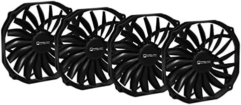 4-Pack, Ultra Sleek Vortex 140mm PWM Fan (with 120mm Mounting Pattern)