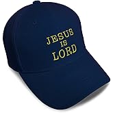 Speedy Pros Baseball Caps for Men & Women Embroidered Jesus is Lord God Christ Christian Religious Acrylic