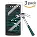 TANTEK [3-Pack Screen Protector for LG V10,Tempered Glass Film,Ultra Clear,Anti Scratch,Bubble Free,Case Friendly