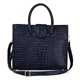 Kattee Designer Crocodile Embossed Genuine Leather Handbag