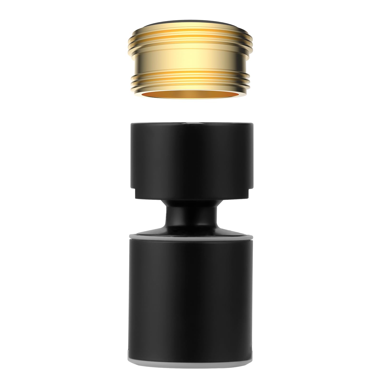 Photo 1 of Hibbent NSF/ANSI/CAN 61 Certified Faucet Aerator, 360 Degree Swivel Kitchen Sink Aerator, CUPC Certification Dual-function Sprayer Faucet Replacement Part 55/64 Inch Female Thread - Matte Black