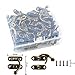 Aneco 30 Sets Antique Right Latch Hook Hasp Wood Jewelry Box Hasp Catch Decoration with Replacement Screws, Bronze Tone (Right Latch Hasp)