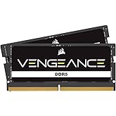 CORSAIR Vengeance SODIMM DDR5 RAM 64GB (2x32GB) 5600MHz CL48 Intel XMP iCUE Compatible Computer Memory - Black (CMSX64GX5M2A5