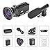 4K Camcorder Ultra-HD 48.0MP Digital Video Camera IR Night Vision Camcorders with Wifi External Microphone Wide Angle Lens and Lens Hood