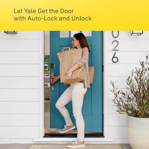Yale Security Assure Lock 2 Deadbolt, Black Suede Keyed Smart Entry Door Lock with Wi-Fi Connected Keypad for Code Entry and Remote Access, YRD410-WF1-BSP