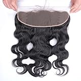 Brazilian Body Wave Free Part Lace Frontal Closure 13x4 Bleached Knots with Baby Hair Frontal Lace Closure for Black Women Human Hair