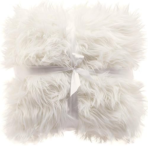 Rug High Pile Faux Fur Sheepskin Fur Hallway Bedroom Rug, Soft, Fluffy, Celin white ATEX Rug Runner Furry Rug Lambskin Faux Fur Bath Mat, White, Decke 180 x 200 cm