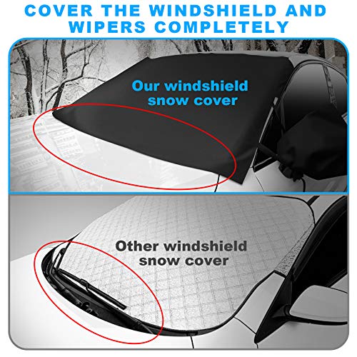 CHERYLON Car Windshield Snow Cover with Side Mirror Covers for Most