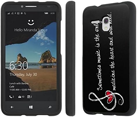 Alcatel One Touch Fierce XL Case, [NakedShield] [Black] Total Armor Protection Case - [Music Note Quote] for Alcatel One Touch Fierce XL