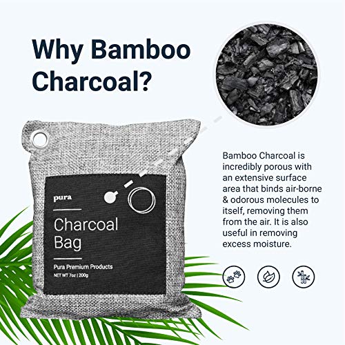 Pura Premium Activated Charcoal Bags Odor Absorber (16 Piece Set