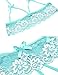 HOTOUCH Lingerie Babydoll Sexy Cupless Bra and Crotchless Panty Set Lace,Green,Medium
