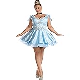 Party King womens Party King Women's Plus Size Lost Slipper Princess Costume