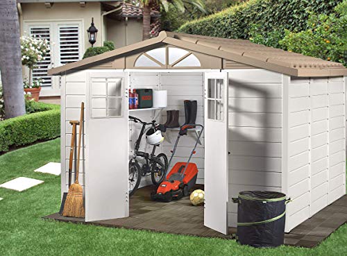 Gardiun KSP38250 Gartenhaus aus Kunstharz, Tuscany EVO 280 Weiß/Beige 309 x 261 x 225 cm – Bild 3