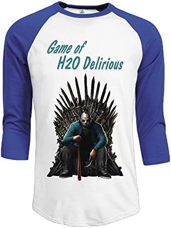 Yudou Men's Game Of H2O Delirious 3/4 Sleeves Baseball T-Shirts RoyalBlue M