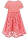 Bonny Billy Girl's Casual Satin Lace Dress Back to School Clothes 7-8 Years Pink