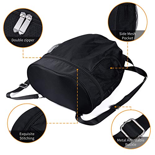 SKL Drawstring Bag Backpack with Ball Shoe Compartment Sport Gym