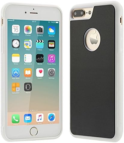 Geldy Anti Gravity Cell Phone Case for iPhone 7 Plus Magical Selfie Nano Suction Sticks to Glass Whiteboards Kitchen Cabinets Tile Metal (White)