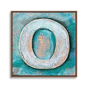 Framed Canvas Wall Art Alphabet Canvas Prints Home Artwork Decoration for Living Room,Bedroom - 16x16 inches