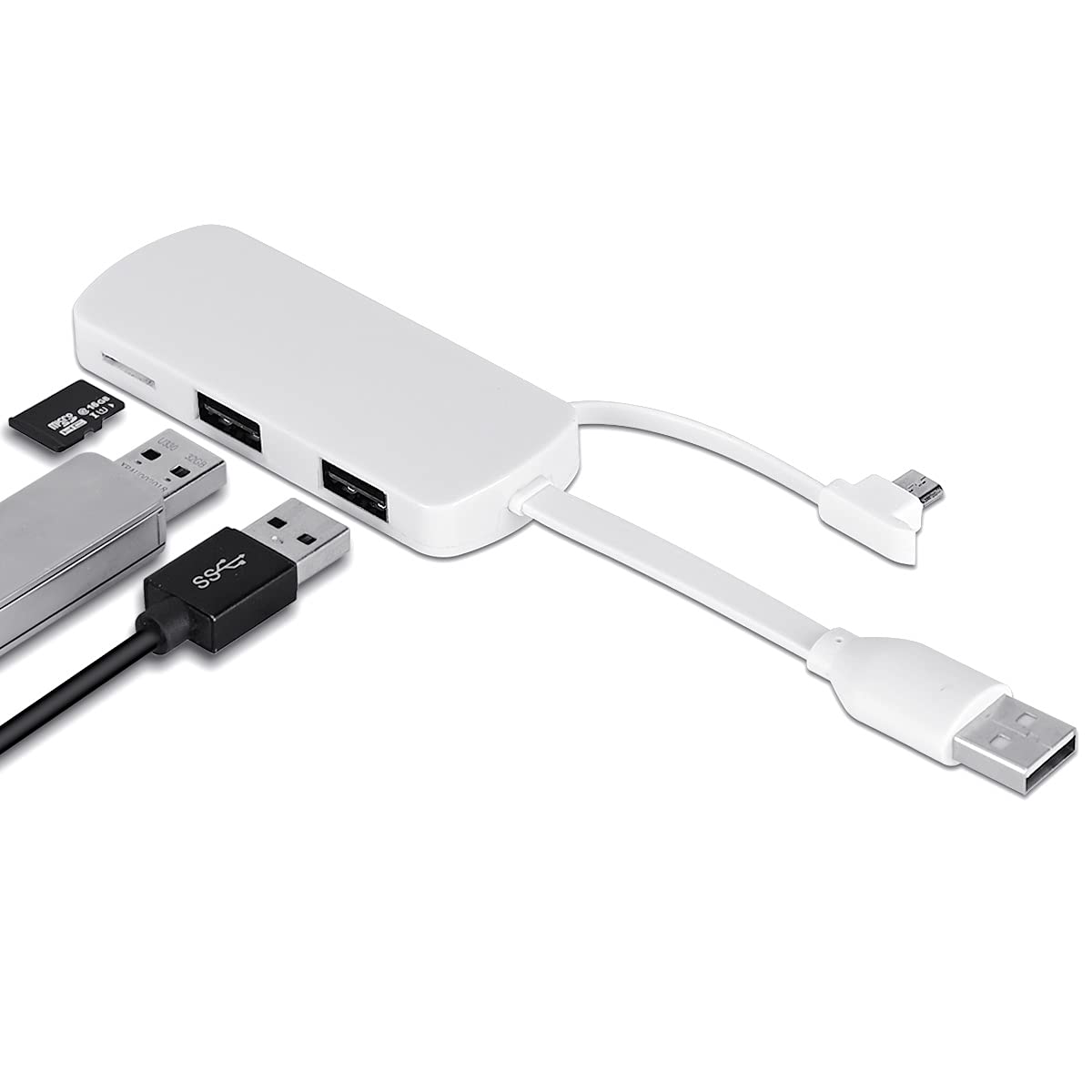 OTG Cable, Podazz Micro USB Adapter Android Micro USB to USB 2.0 ON THE GO Cable Supports digital camera, USB flash drive, USB HUB, printer, TF card reader,Android phone,tablet, Mouse, Keyboard