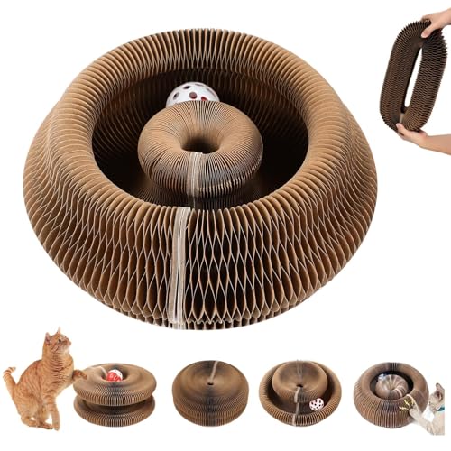 Kammoy Rascador para Gatos, Organo Mágico con Pelota para Gatos,Juguetes para Gatos,Jugete para Gatos Rascadores Interactivos 1Pcs