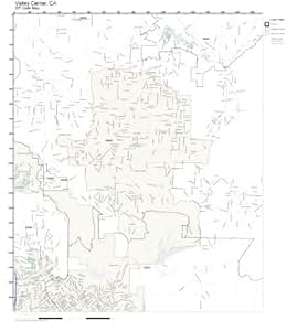 Amazon.com: ZIP Code Wall Map of Valley Center, CA ZIP Code Map